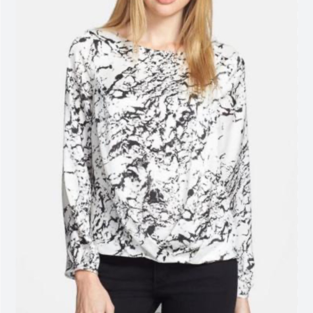 Vince Camuto Abstract Blouse